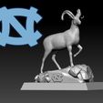 defull.jpg NCCA - The North Carolina Tar Heels Masscot Decor - 3d Print - CNC