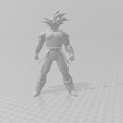 2.png Bardock standing pose 3D Model