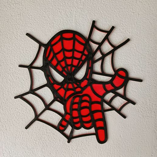 Decorative poster - Wall lamp Spider-man 3D model