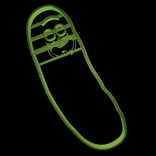 Pickle rick.png Download STL file Rick and Morty Cookie cutter set • 3D print design, davidruizo