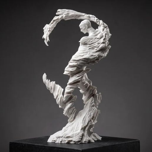 Tempest Awakened – Abstract Human Vortex Sculpture