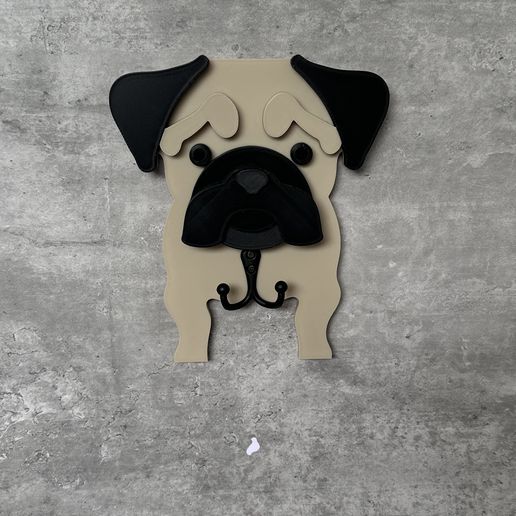 pug-face-hook.jpg pug dog face hook