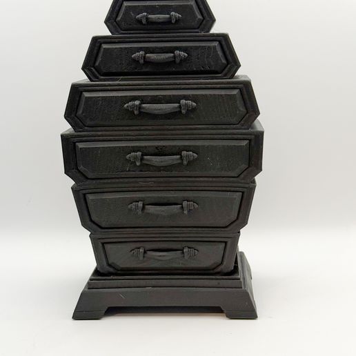 black gothic dresser What an amazing cabinet!  Would you have this in your home?  Peterscaturro #goth #gothic #gothgoth #gothlife #dracula #alternative #altgirl #altgirls #altstyle #vamp #gothhome beveled mirror Turned finials solid mango wood construction Neoclassical Gothic style Mirror Queen of the Damned Dresser