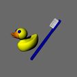 Ducky_Toothbrush_Render.JPG Rubber Ducky and Toothbrush for Transformers WFC Kingdom Megatron