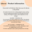 Product-information.png Mini thin drop polymer clay cutter
