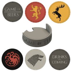 pjimage.jpg GAME OF THRONES COASTER SET OF 6 AND HOLDER