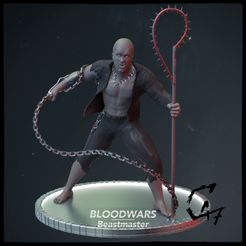Bloodwars-Beastmaster-Male_Render.jpg Free STL file Bloodwars Beastmaster Male Figurine・Object to download and to 3D print