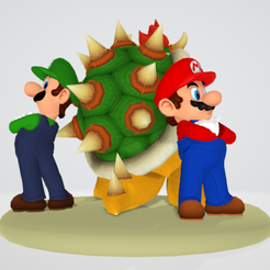 Preview.PNG Free 3D file Mario, Luigi and Bowser pose・3D printable model to download