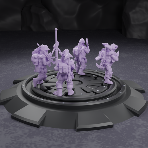♟ OPR Miner Uprising: Neophytes - Rifle Infantry・ 3D File for 3D ...