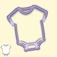 05-2.jpg Baby shower / gender reveal party cookie cutters - #05 - baby bodysuit (style 1)