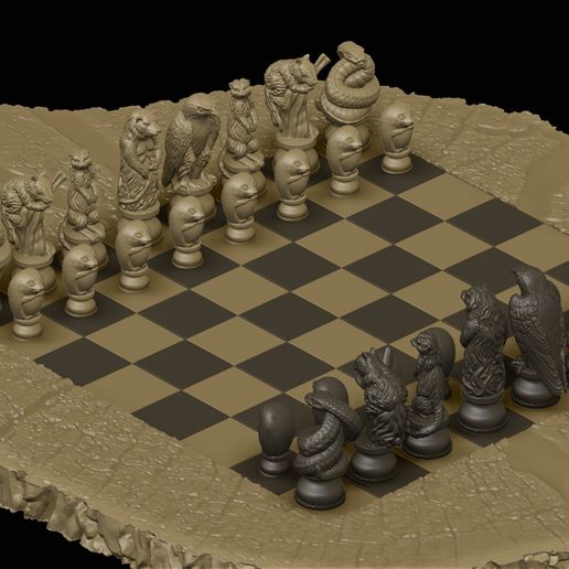 ♟️ The Hobbit Beorn's Cabin Chess Set 3d digital download・ 3D File for ...