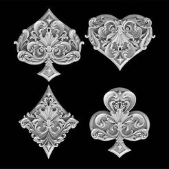 580.jpg STL file spades clubs hearts diamonds・3D print object to download, ExplorerPaydi