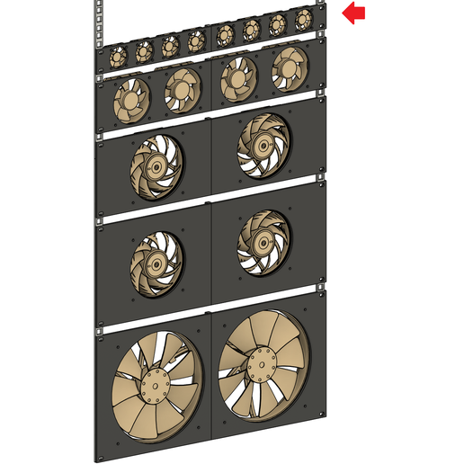 👴 Server Rack 1 U Fan Mount (1 U Fan Unit 19