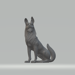 1.png German Shepherd Dog 3D print model
