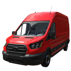 1.png Ford Transit Cargo Van  (Red)