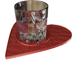 3.png Free STL file Valentine's Day Heart Cup Holder・3D printing template to download