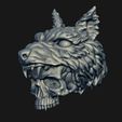2.jpg Skull wolf scalp