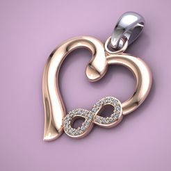 r 1.jpg Archivo 3D gratis colgante de corazón mujer joyería・Objeto imprimible en 3D para descargar
