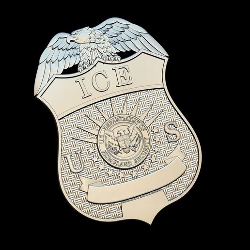 2.jpg U.S. Immigration and Customs Enforcement (ICE) Badge 3D STL for CNC