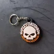 2.webp Harley Davidson Motorcycle Skull Logo Keychain MULTICOLOR