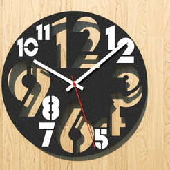 Modern Wall Clock v1 Two Colors - 01.png Файл STL Modern Wall Clock Two Colors・3D модель для печати скачать