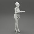 Girl-0007.jpg 2 Models - Maid woman carrying tray of Cupcakes