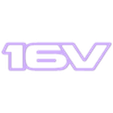 16v буквы.STL GSI emblem 16V opel astra, 16V