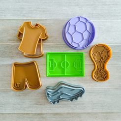 Ree ia ere Tete STL file SOCCER COOKIE CUTTERS - SOCCER COOKIE CUTTERS KIT X6・Design to download and 3D print
