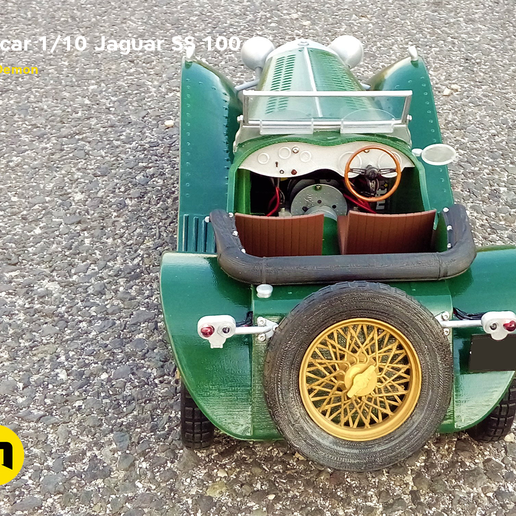 RC-model-Jaguar-by-3Demo03.png 3D file Vintage cars - 3 + 2 GRATIS !!!!・Template to download and 3D print, 3D-mon