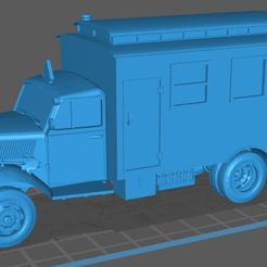 Opel-Blitz_ambulance.jpg STL file Opel Blitz Ambulance or HQ version - for 28 mm gameplay - 1/56・3D printing idea to download, alainkif