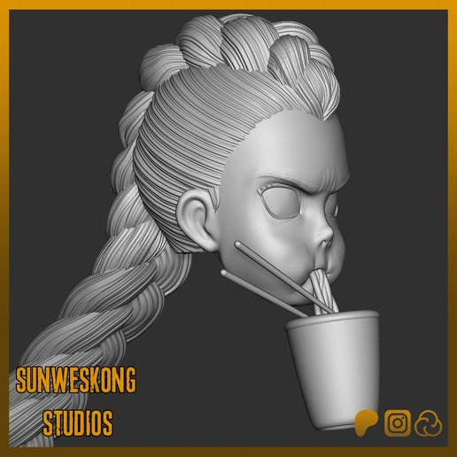 15.png KPOP Demon Hunters Rumi Pacote completo de esculturas para a cabeça