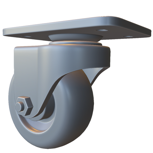 Swivel Caster Wheel with Mounting Plate