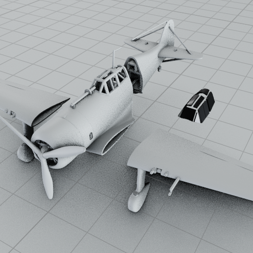 Fokker D.XXI Fighter WW2 Replica The Flying Dutchman Fighter Aircraft 3D model