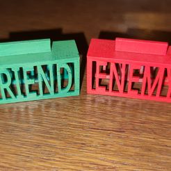 20220517_200322.jpg Free STL file D&D Initiative Trackers - Friend - Enemy・3D printer model to download