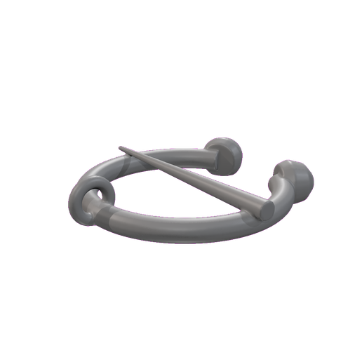 Penannular Cloak Brooch STL - Celtic Viking Style Pin