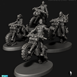WasterlandElves_Bikers.png Archivo 3D Elfos del Yermo - Ciclistas・Diseño para descargar y imprimir en 3D