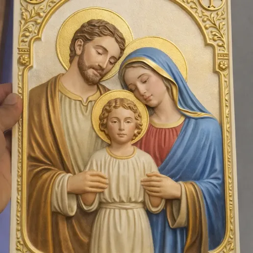 Holy Family Wall Relief – CNC & 3D Printable STL