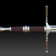 p19.jpg Witcher Sword pack Steel and silver 3D print model