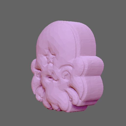 3D file Lump Adventure Girl Bath Bomb, Solid Model for Vacuum forming