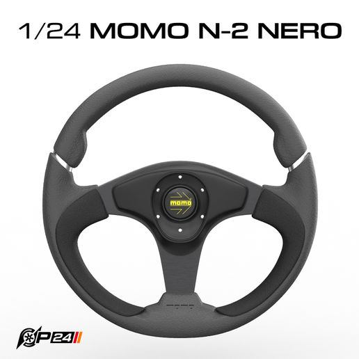 1/24 Momo N-2 Nero steering wheel 3D model