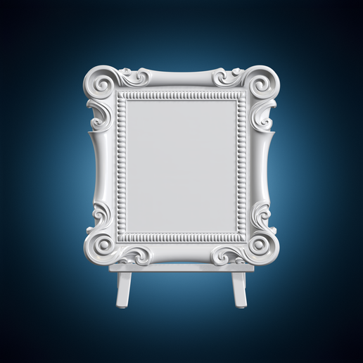 Vintage Scroll Frame 3D Print Model