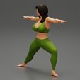 10006.jpg Young Woman Practicing Yoga Lesson Doing Warrior Two 3D Print Model