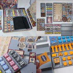 tiletum_collage.jpg Archivo 3D Inserto / organizador de juegos de mesa Tiletum con bandejas individuales para los jugadores・Modelo para descargar y imprimir en 3D