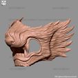 16.jpg Wolf Face Mask Cosplay - High Quality Details 3D print model