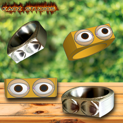 project_20231001_1357562-01.png STL-Datei Eyeball Ring Eyes Ring lustig Halloween Ring drucken in Ort keine Stützen・Design zum Herunterladen und 3D-Drucken