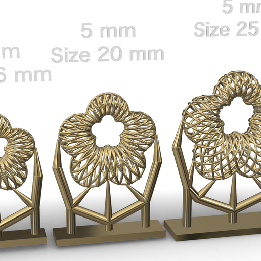 Flower Necklace ( Wires ) 3D model