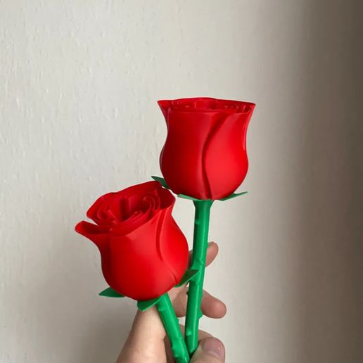 Beautiful Rose With Stem – 3D Print File for BambuLab A1 & A1 mini, Perfect Valentine’s Day Gift - Limited Edition, Only Few Left 3D model