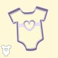 08-2.jpg Baby shower / gender reveal party cookie cutters - #08 - baby bodysuit (style 3)