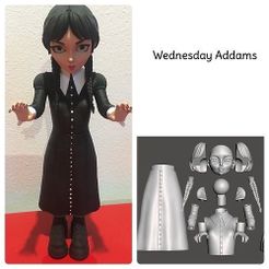 Archivo STL WEDNESDAY ADDAMS - MERLINA - FUNKO POP 🧛・Objeto imprimible en  3D para descargar・Cults