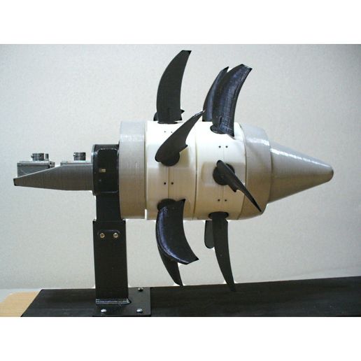 Propfan, Aerodynamic (turbine) type, Pitch changeable 3D model